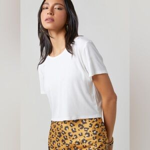 Francesca’s Collection Women Liv Lattice Back White Tee
NWOT